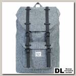 Рюкзак HERSCHEL LITTLE AMERICA RAVEN CROSSHATCH/BLACK RUBBER