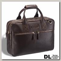 Удобная деловая сумка для документов BRIALDI Glendale relief brown