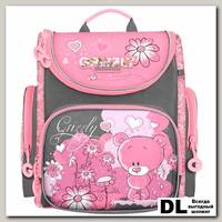 Рюкзак школьный Grizzly RAr-080-11 Серо-розовый