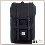 Рюкзак HERSCHEL LITTLE AMERICA BLACK/BLACK SYNTHETIC LEATHER